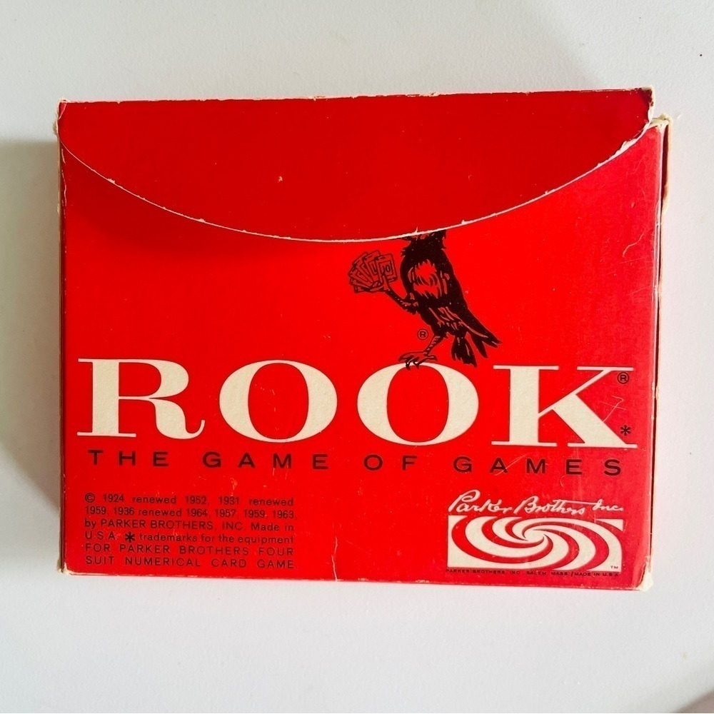 1963 Card Rook Game of Games Parker Brothers Inc. Salem Mass Vintage